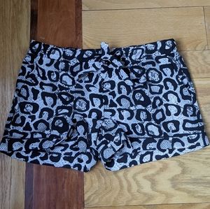 Equipment silk snakeskin print shorts